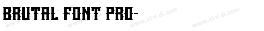 Brutal Font Pro字体转换
